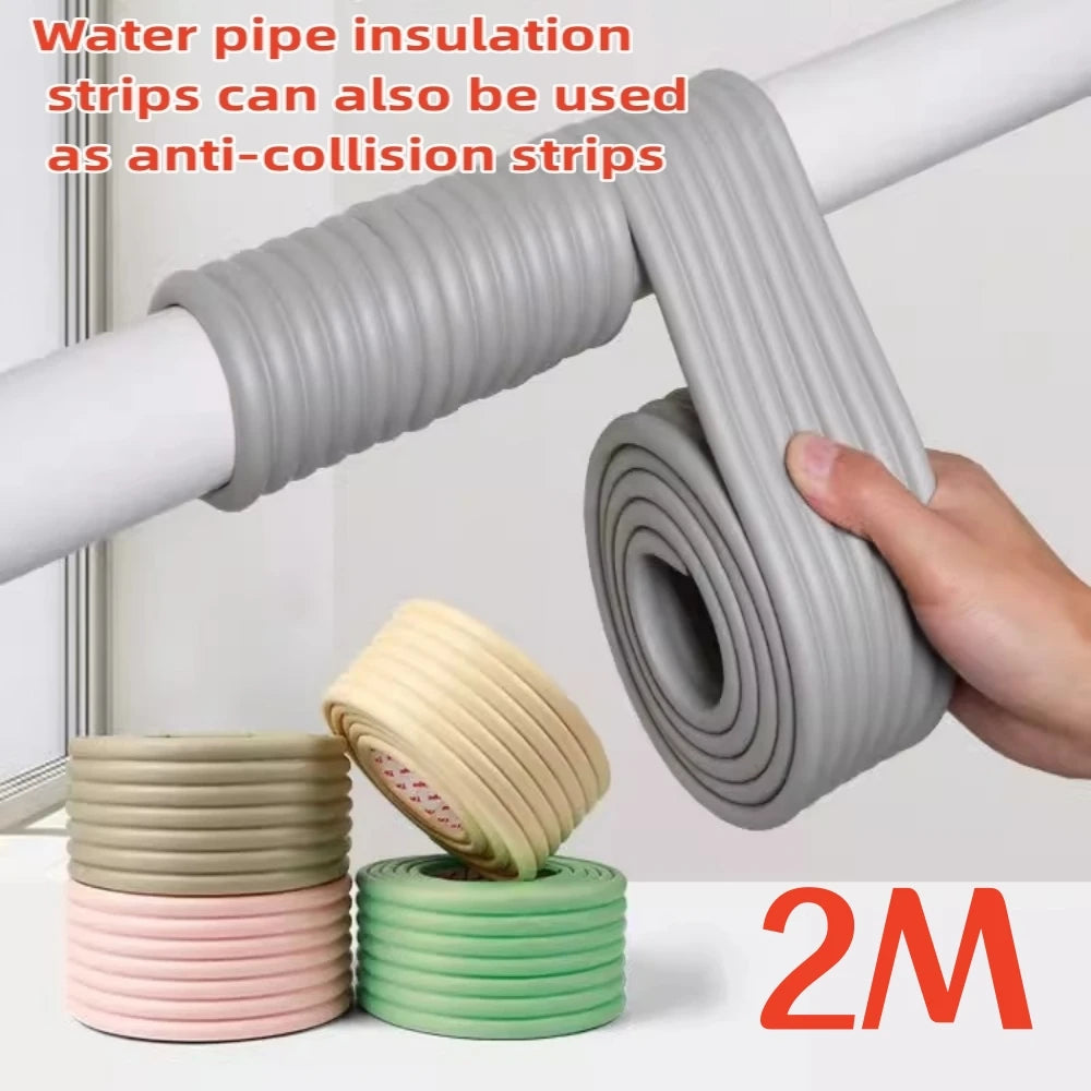 Winter Pipe Frost Protection Cover Self Adhesive Thickening Pipeline Waterproof Mildew Thermal Insulation Foam Sealing Strip Qme