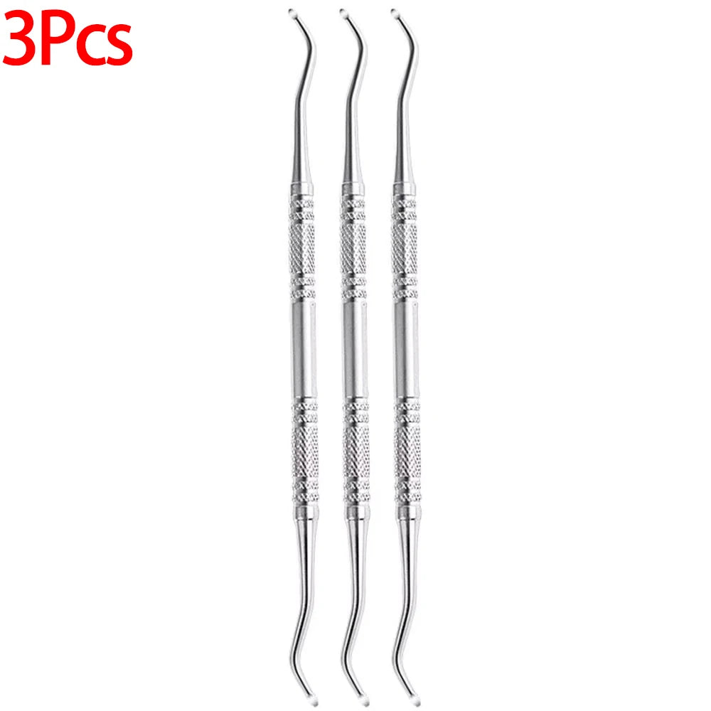 Ingrown Toenail Care Tool Double-headed Stainless Nail Relief Qme 3Pcs