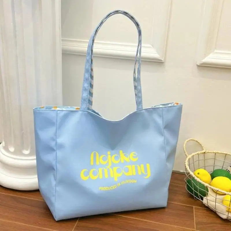 Cute Large Capacity Red Canvas Tote Bag Perfect For Commuting School Shopping Outings Qme A4