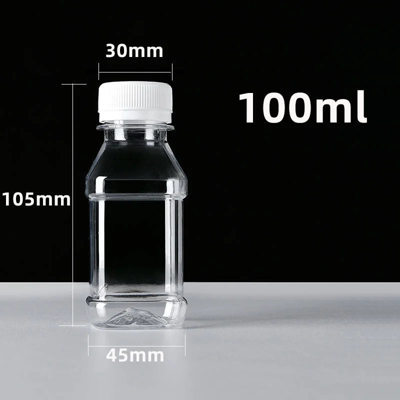 10 Clear Refillable Plastic Bottles Leak-proof Portable Containers Qme