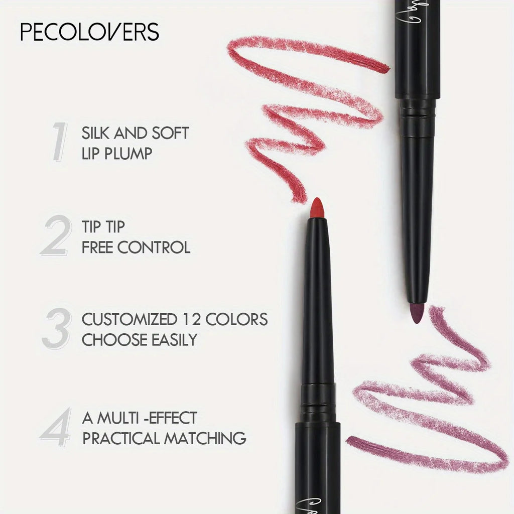 Nude Brown Lip Liner Pencil Lipstick Matte Smooth Waterproof Lipliner Qme