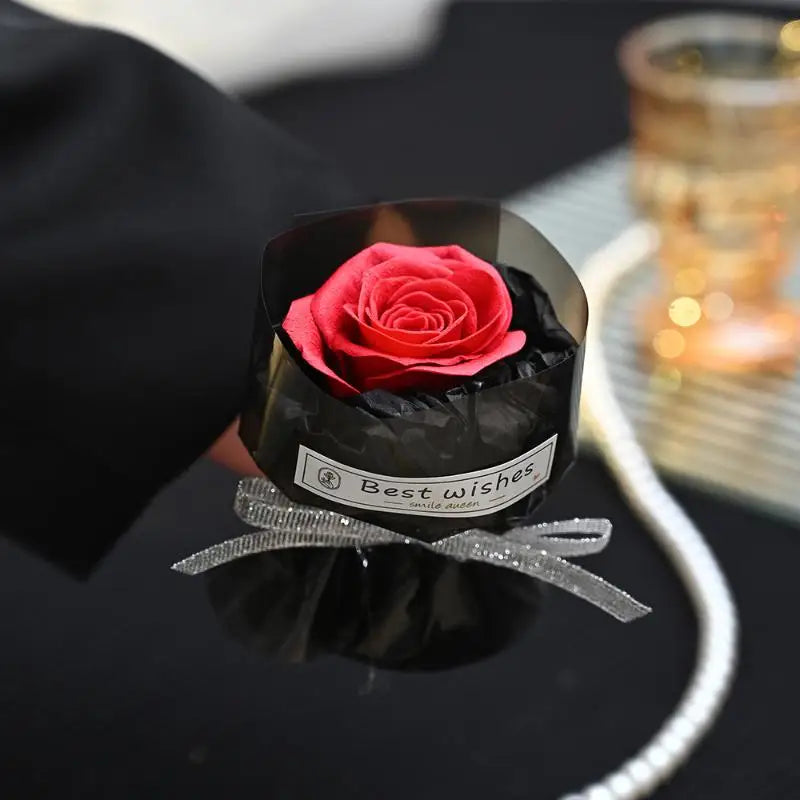 Mini Pocket Soap Flower Bouquet Artificial Rose Mother's Day Qme A9