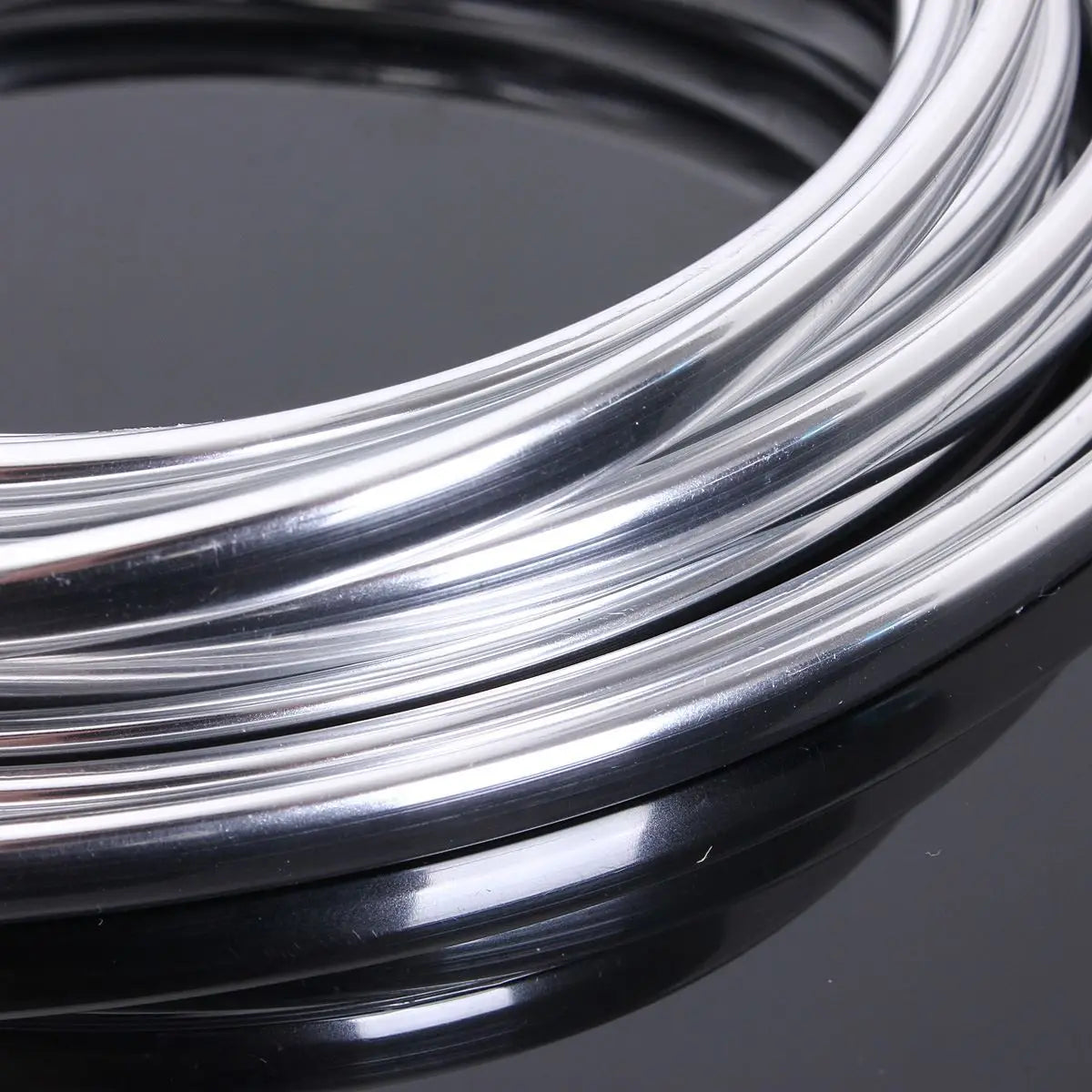 6m Car Door Chrome Molding Trim Strip Edge Scratch Guard Protector Cover Strip Roll Chrome Styling Molding Trim Strip Qme