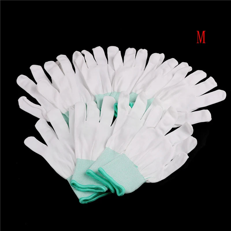 5Pair Pu Coated Palm Finger Antiskid Protectionantistatic Gloves Anti Qme M