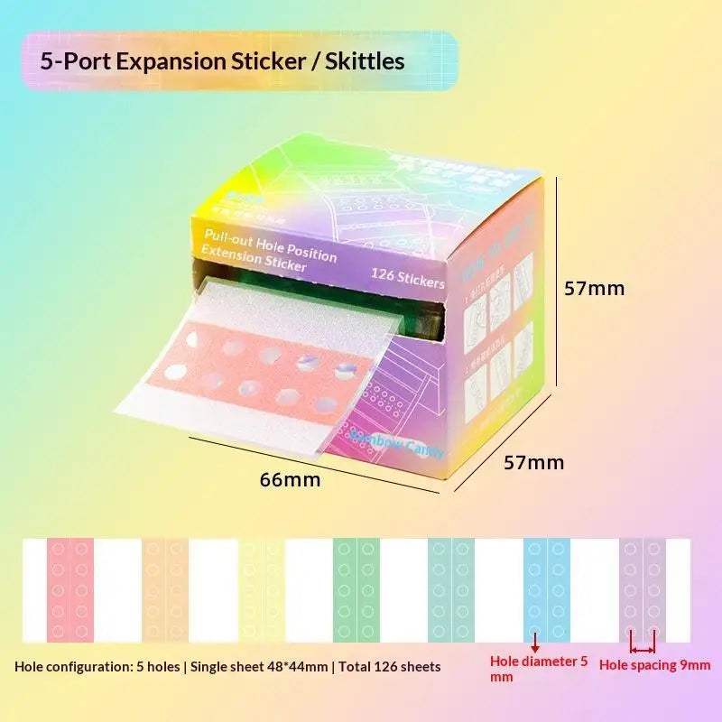 Pearl Hole Expansion Reinforcement Stickers Self-adhesive Durable Qme A4