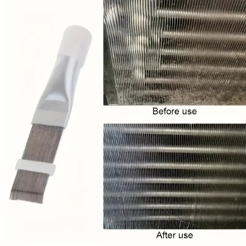1Pc Stainless Steel Fin Comb Brush Straightener Cleaner Evaporator For Air Conditioner Blade Cooling Effective Cleaning Tool Qme