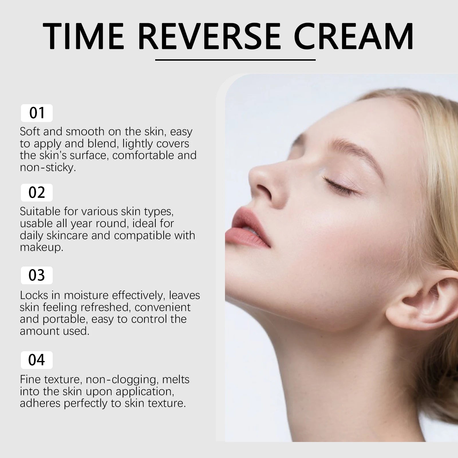 Centella Acid Time Reverse Cream All-In-One Daily Moisturizing Face Cream for Smooth Hydrated & Radiant-Looking Skin Face Cream Qme
