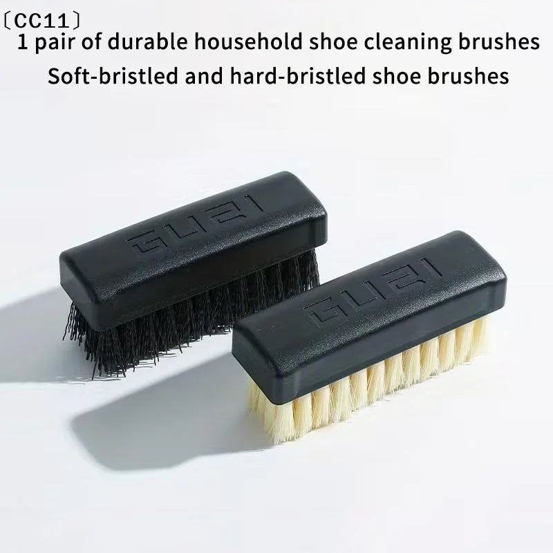 1 Pair Nylon Shoe Brushes Soft Hard Bristles Suitable Deep Cleaning Qme