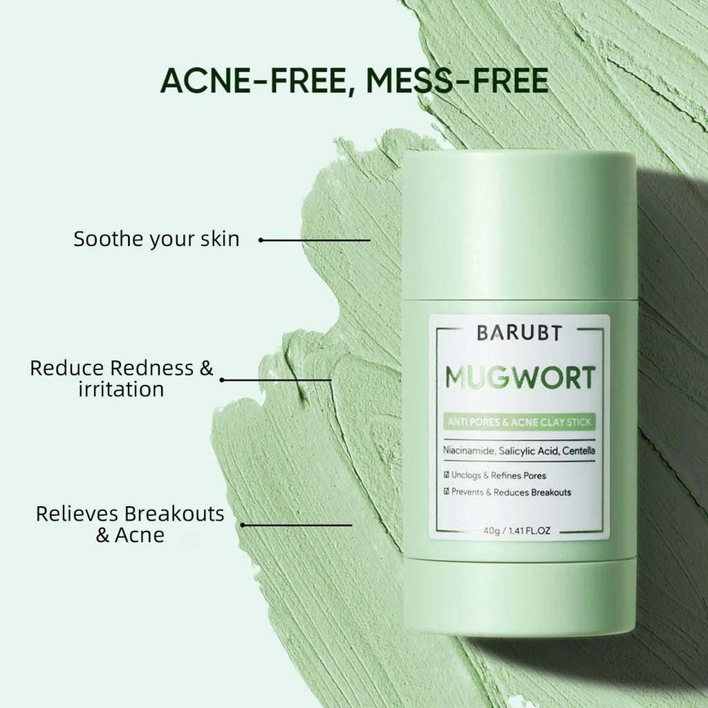 Mugwort Acne Clay Stick Niacinamide Salicylic Acid Face Mask Deep Qme