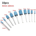 10pcs Polishing Head Wheel Head Abrasive Mounted For Dremel Rotary Power Tools Electric Grinding Stone Wheel Accessories Qme 10-piece