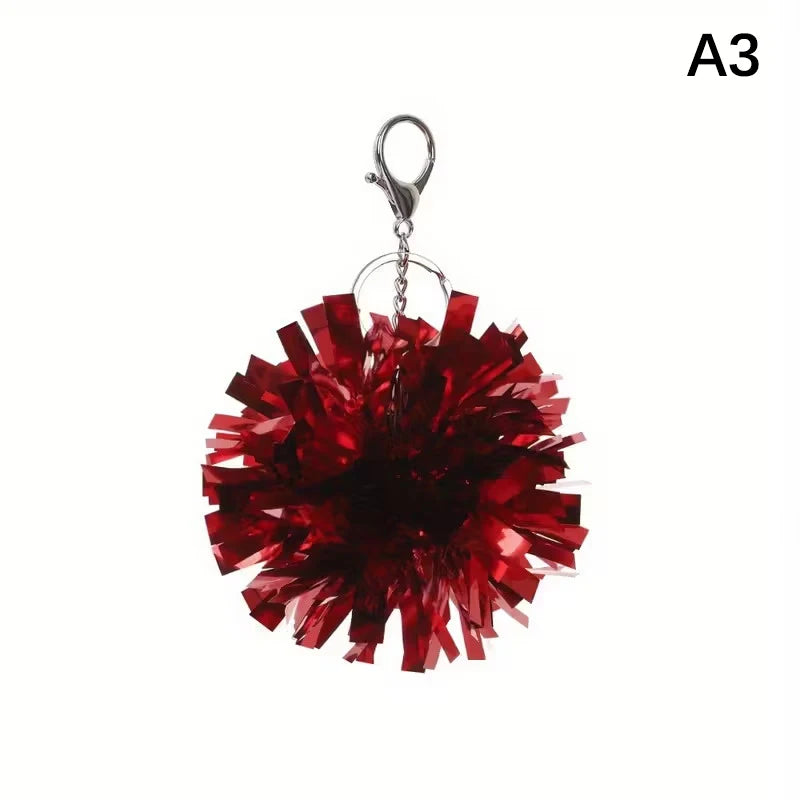 Colorful Cheer Pom Keychains Cheerleader Cheerleading Keyring Charm Qme Other A3