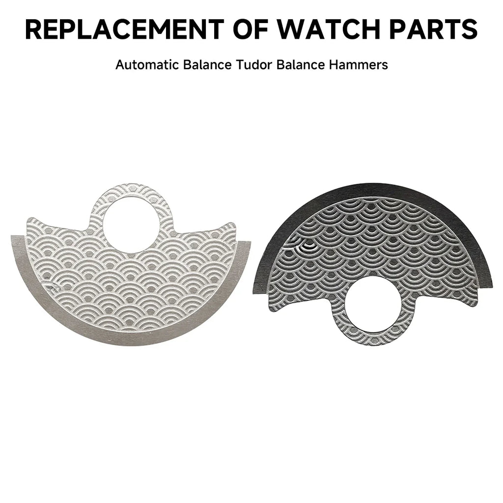 Wave Pattern NH35 Automatic Hammer Rotor Metal Patch Fits 4R35 4R36 NH35 NH36 Movement SKX007 Watch Movt Retrofit Parts Qme