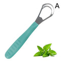 Stainless Steel Tongue Scraper Coating Cleaner Brush Oral Tool Fresh Qme A Blue