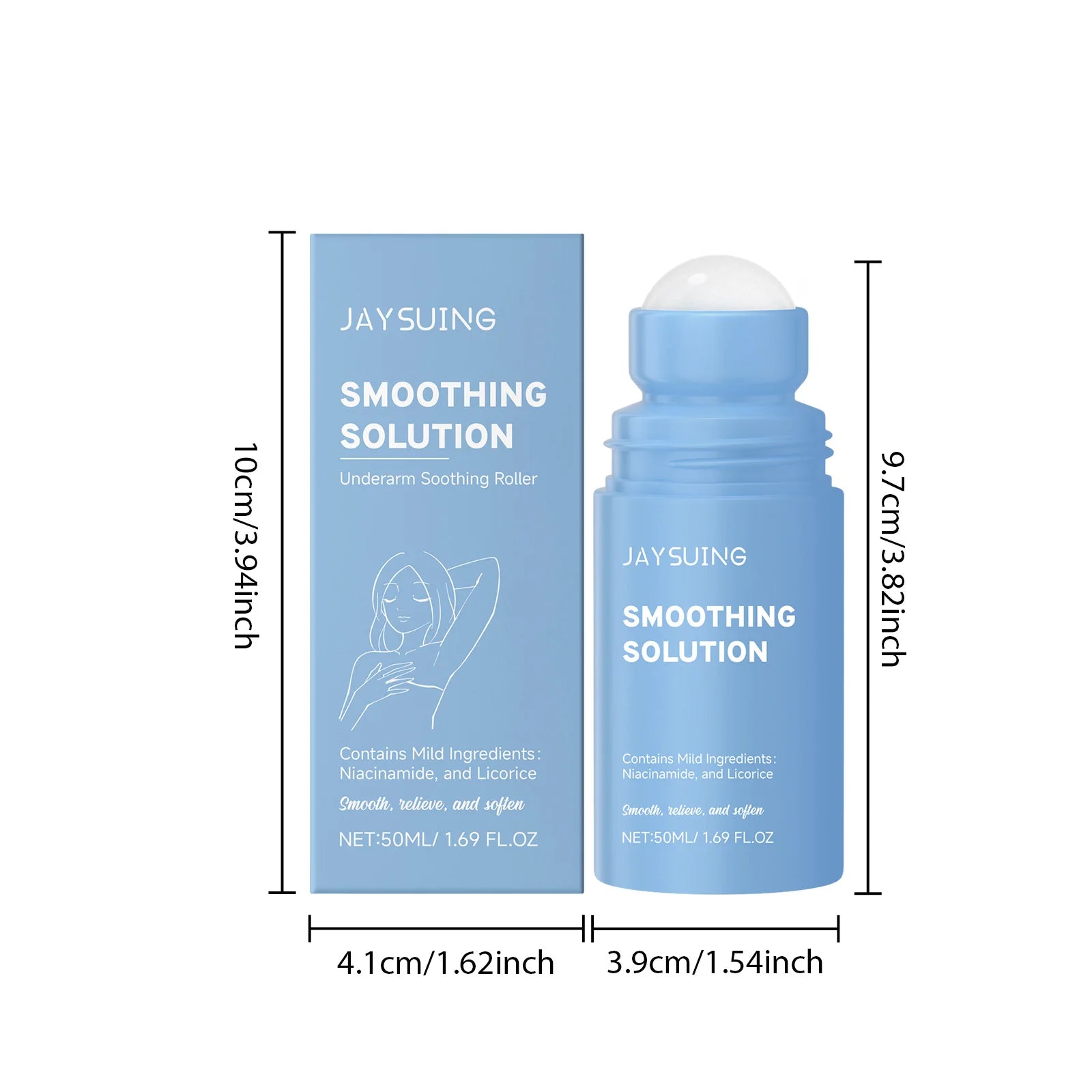 Underarm After Shave Soothing Roller Moisturizing Relieve Armpit Skin Pain Discomfort Reduce Redness Improve Dullness Quick-Dry Qme