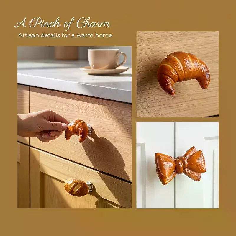 Creative Bread-Shaped Cabinet Door Handle Cute Door Handle Kitchen Drawer Wardrobe Door Knob Furniture Hardware Qme