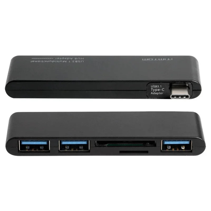 5 In 1 USB 3.0 Hub USB Splitter Converter 5Gbps SD/TF Card Reader Adapter for Macbook Pro Desktop Laptop PC Qme