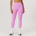 A Scrunch Butt Women Yoga Pants Seamless Sports Leggings High Waist Gym Fitness Tights Quick Drying Workout Pants Qme Pink purple M