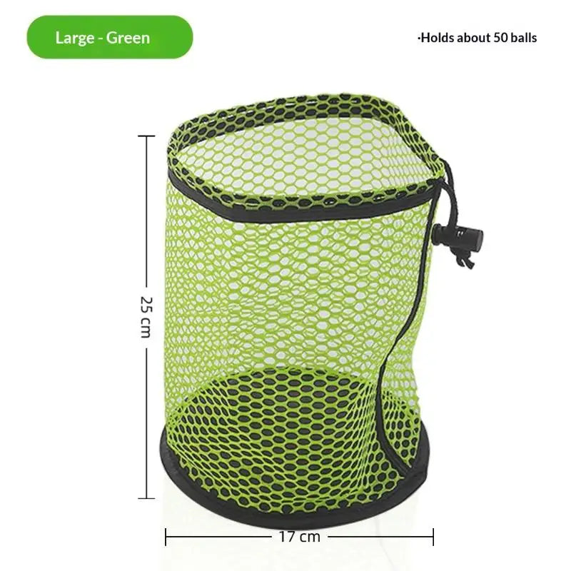 Golf Ball Bag Drawstring Pouch Can Hold 12/25/50 Balls Multipurpose Sports Mesh Net Bag Portable Golf Organizer Golf Accessories Qme L Green