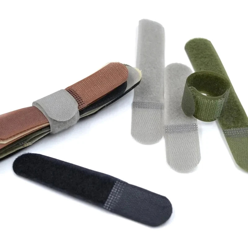 10pcs Nylon Straps Cable Ties Strap Webbing Organizer Fix Hook Loop Grip Wrapping Cord Reusable Backpack Fastener Buckle Qme