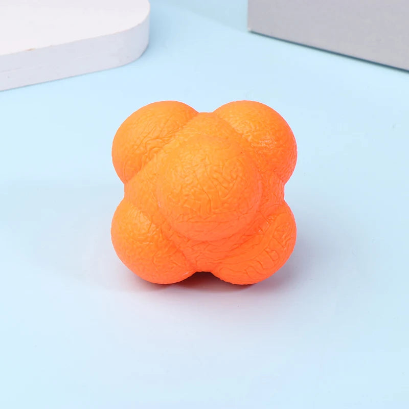 Hexagon Reaction Ball Agility Training Basketball Football Kids Adult Qme Orange