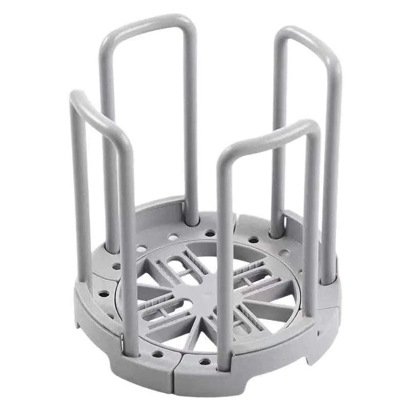 Retractable Desktop Bowl Holder Kitchen Organizer Plastic Drain Water Qme grey