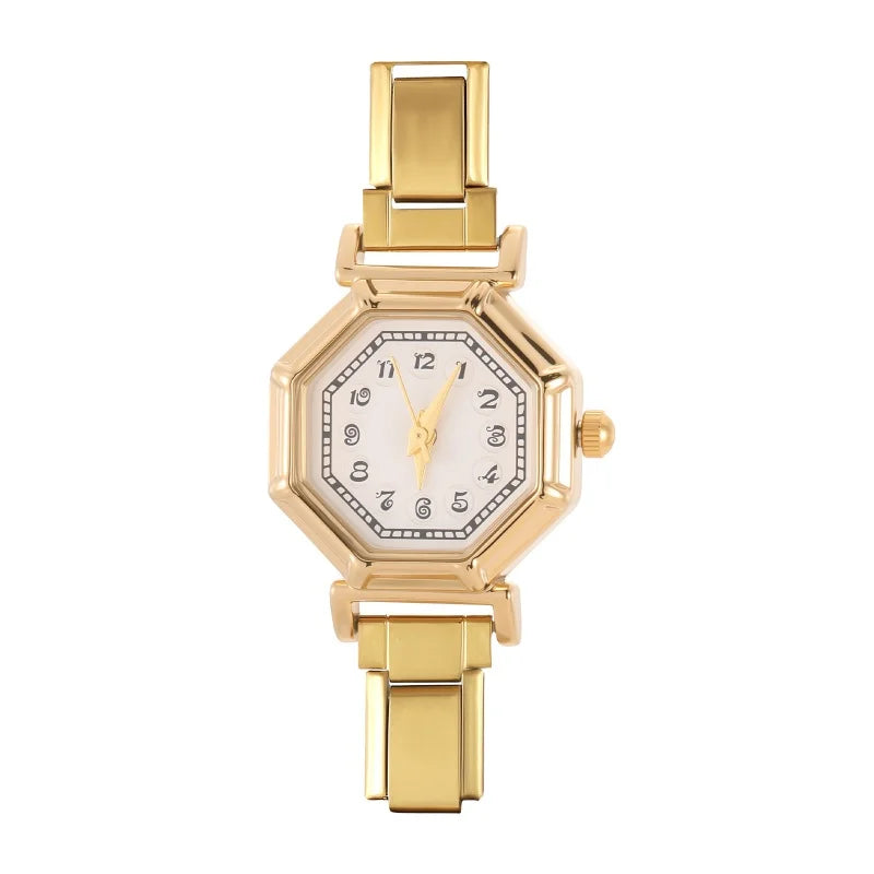 2026 Fashion Women's Men's DIY 9mm Width Italian Elastic Charm Stainless Square Octangle Watch Bracelet Bangle For Birthday Gift Qme Style 15