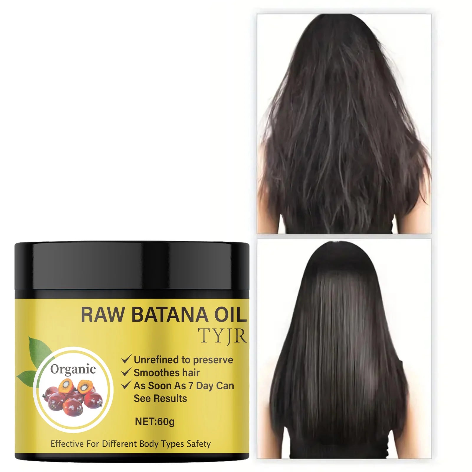 Raw Batana Oil Hair Mask repair dry damage Smooth soften frizziness prevent hair loss Nourishing scalp care Qme