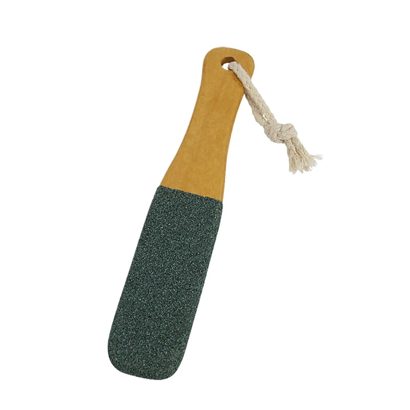 Bamboo Handle Foot File 360 Natural Pumice Stone Exfoliator Qme Green