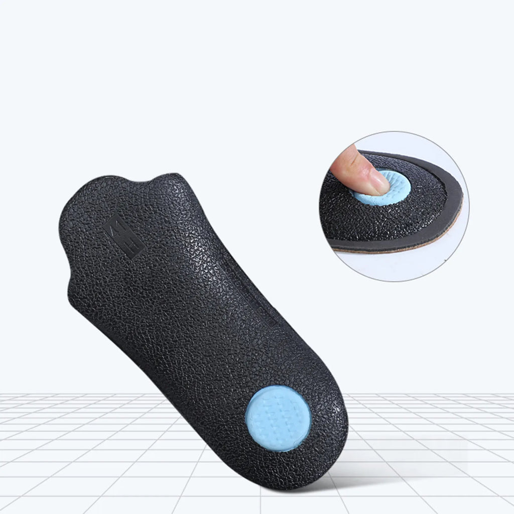 PU Leather Orthopedic Insoles for Flat Feet Men's and Women's Arch Support Flat Bottom Breathable Sweat Absorbing Insoles Qme