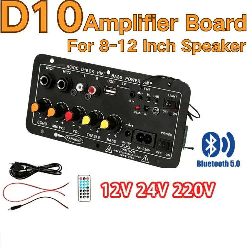 Bluetooth D30 D10 Car Amplifier 12V 24V Power Enhanced Music Home Qme D10