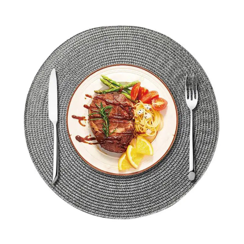 Round Home Placemat Insulation PP Dining Table Mat Biodegradable Qme A6
