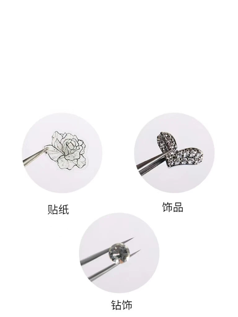 Double Headed Tweezers Multi-use Silicone Pressing Head Nail Clipping Qme