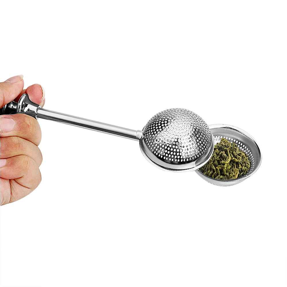 Spice Tea Tool Accessories Reusable Tea Strainer Ball Metal Tea Bag Stainless Steel Teapot Adjustable Tea Infuser Filter Qme