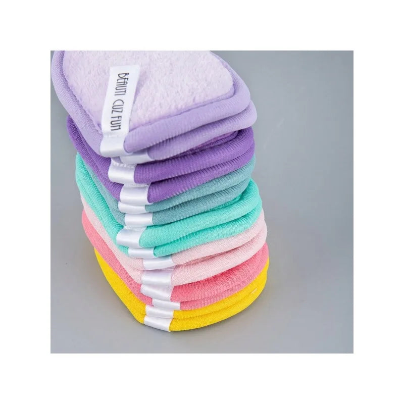 Makeup Remover Facial Cleansing Tools Reusable Pads Microfiber Cloths Qme Random Color