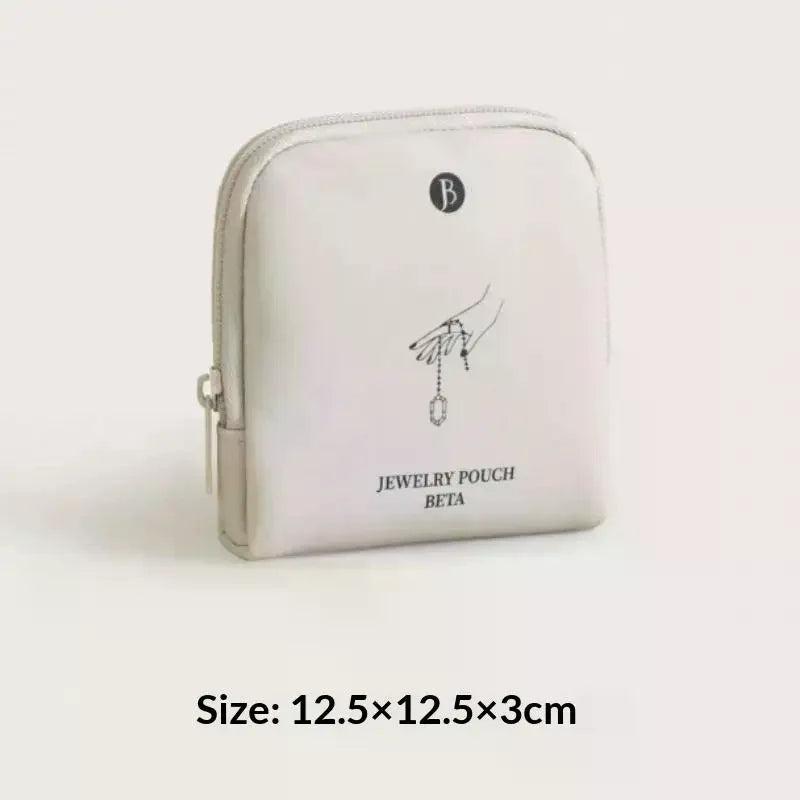Waterproof 6-Layer Jewelry Storage Bag Portable Travel Jewelry Pouch for Necklaces Bracelets Rings Outdoor Vacation Use Qme