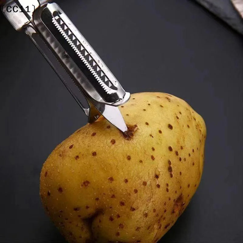 1 Stainless Steel Fruit Vegetable Peeler Blades Easy Peeling Storage Qme