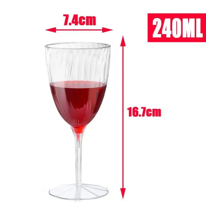 1 PCS Plastic Wine Glasses Vintage Champagne Cups Cut Goblets Unbreakable Cocktail Glasses Qme A1