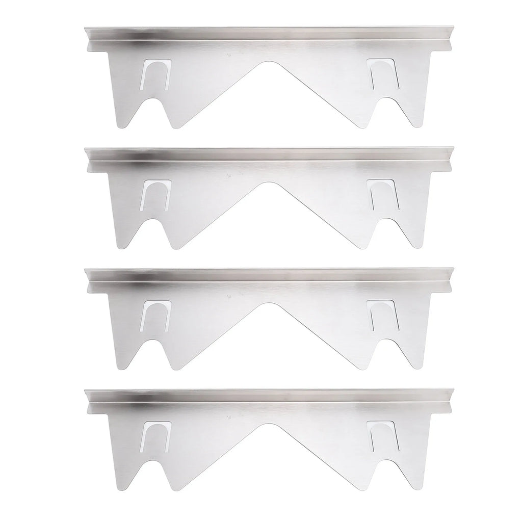 4Pcs Stainless Steel Stove Gap Covers Heat Resistant Easy Clean Range Trim 13.78-27.56in Adjustable Silver for Kitchen Qme 2 Pairs