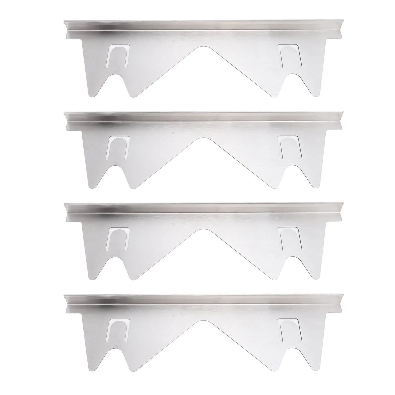 4Pcs Stainless Steel Stove Gap Covers Heat Resistant Easy Clean Range Trim 13.78-27.56in Adjustable Silver for Kitchen Qme 2 Pairs