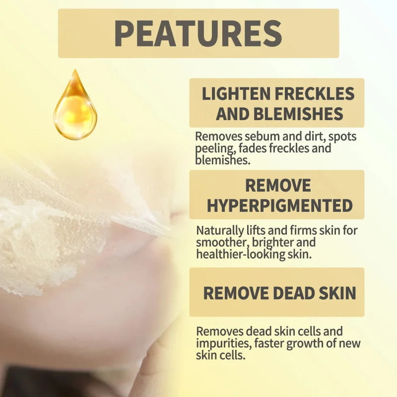 Strong Yellow Peeling Oil Bleach Dark Skin Whiten Lotion Lighten Body Elbow Knee Hand Exfoliate Dead Skin Nourish Even Skin Tone Qme