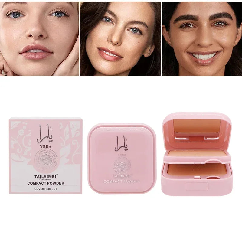 Double Layer Powder Cake Waterproof Long-lasting Women's Makeup Qme