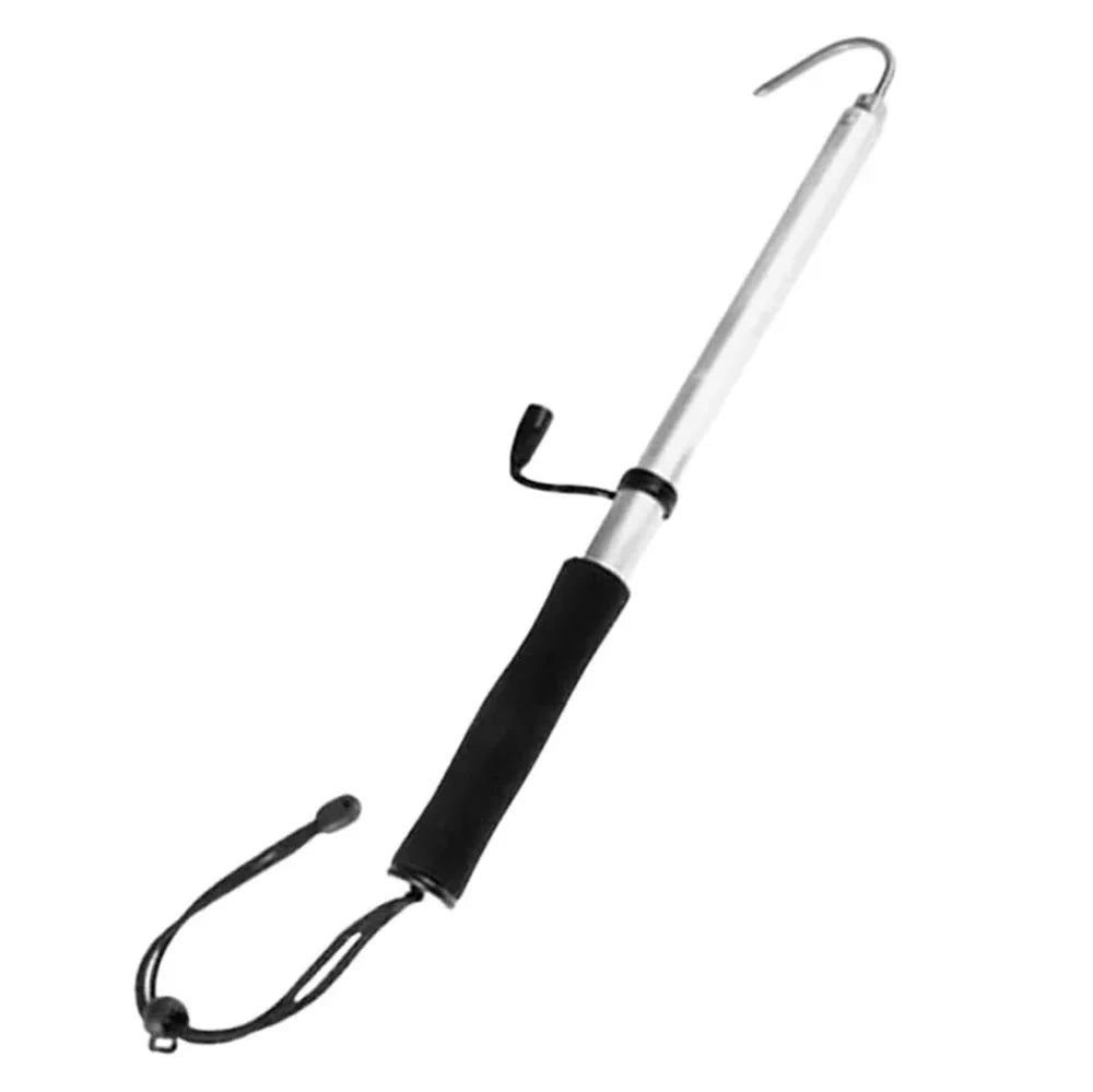 Telescopic Fish Gaff Stainless Steel Ice Sea Fishing Spear Hook Flexible Fishing Gaff Holder Spear Hook Gripper Tool Accessories Qme