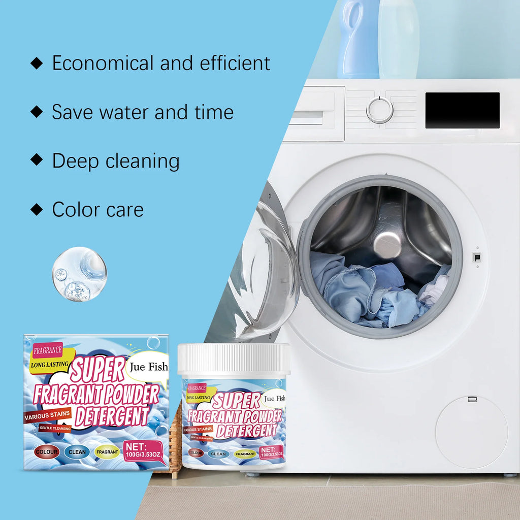 Powerful Laundry Powder Deep Remove Stain Eliminate Odor Lasting Fresh Scent Low Foam Easy Rinse Super Fragrant Powder Detergent Qme