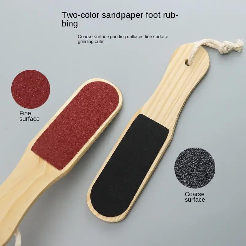 1 Wooden Foot Files Scrub Remove Dead Skin Callus Pedicure Tool Home Qme