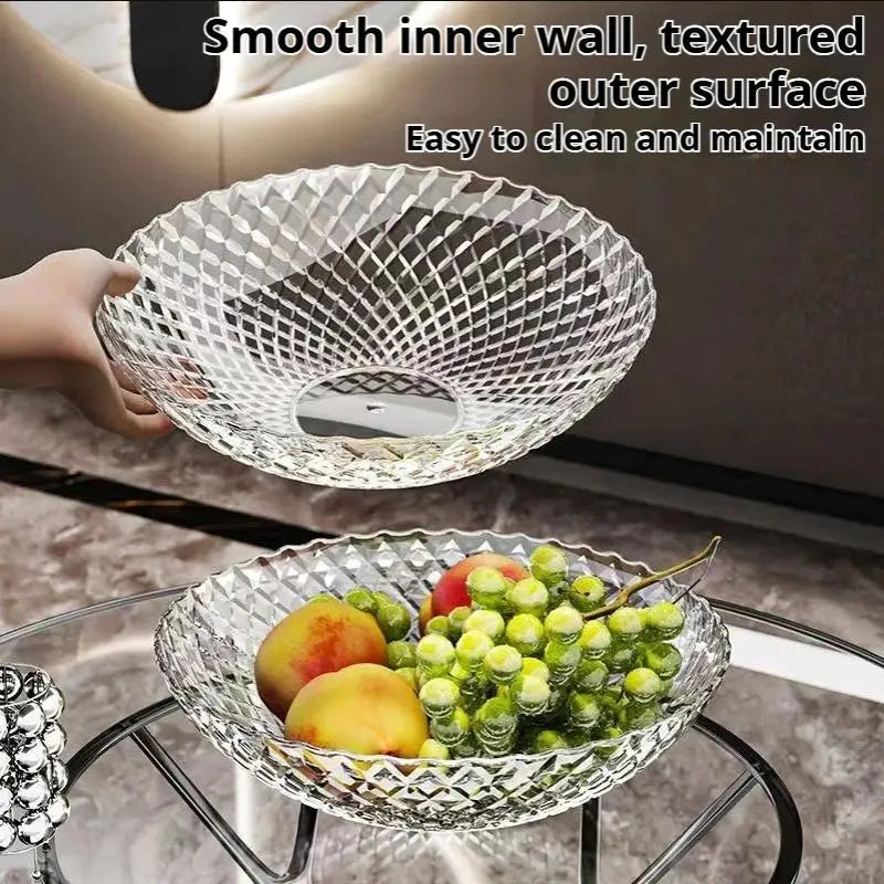 Transparent Flower Shaped Fruit Plate Aesthetic Plastic Dessert Salad Qme