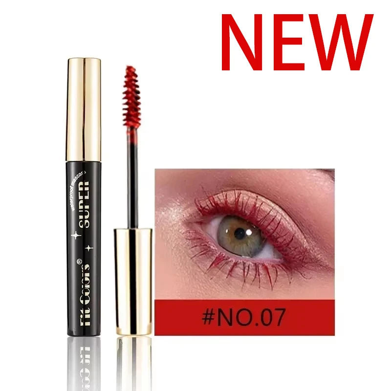 5D Silk Fiber Mascara Lash Color Mascara Waterproof 14 Colors 3D Mascara Eyelash Extension Thick Lengthening Eye Lashes Cosmetic Qme 07