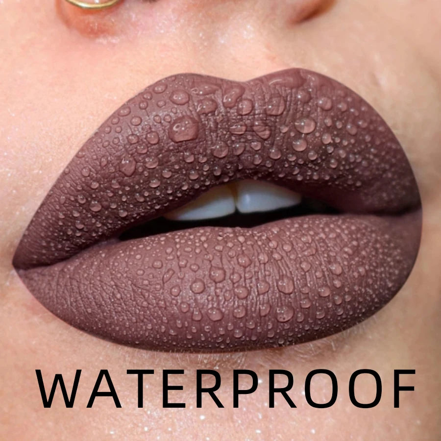 19-color Matte Lip Gloss Nude Liquid Lipstick Waterproof Long Lasting Qme 04