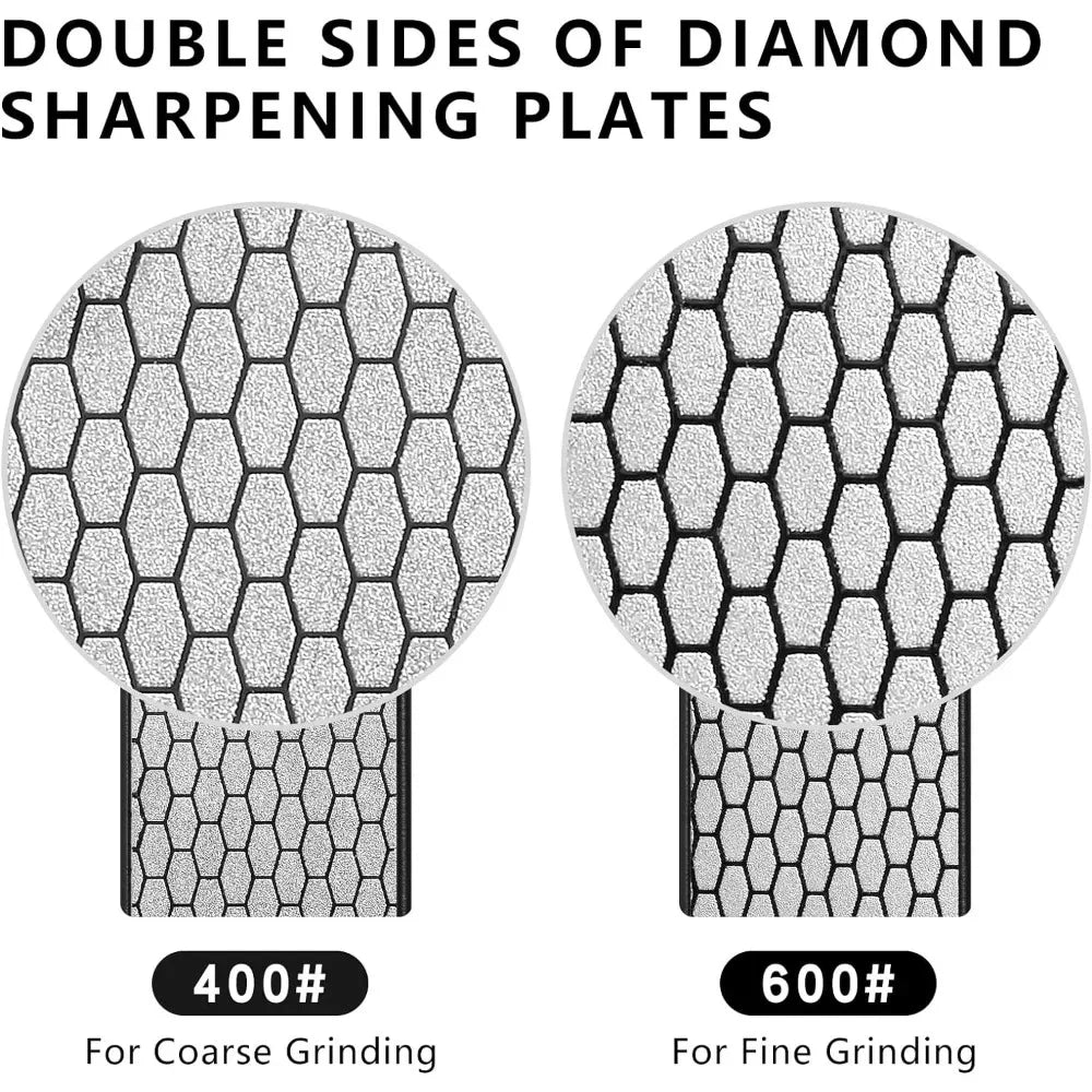 Portable Diamond Knife Sharpener 400 600 Grit Double Sided Foldable Qme