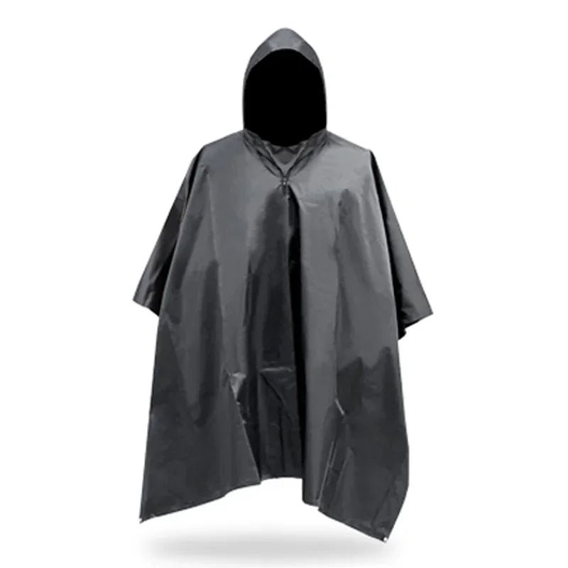 Multifunctional 3 in 1 Backpack Rain Cover Rain Poncho Waterproof Motorcycle Outdoor Hiking Awning Camping Tent Mat Qme