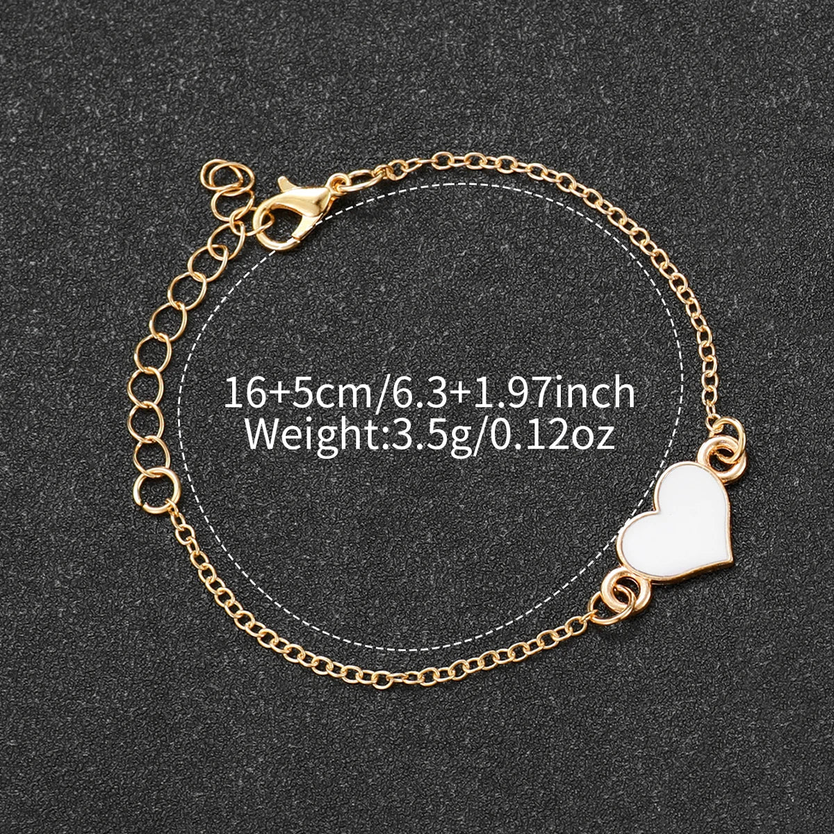 2Pcs/Set Women's Gold Jewelry Watch Set, White Dial Quartz Watch + White Heart Bracelet, Elegant Fashion Style Qme